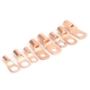 60Pcs Copper Ring Lug Terminals Electrical Wire Cable Closed End Crimp Connector SC6-SC25 Set 8 Specifications Copper Nose Port Terminal,Terminals