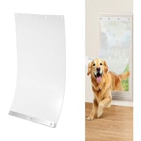 2 Pack Dog Door Replacement Flaps Compatible with Ruff Weather XL Dog Door, Sturdy Pet Door Replacement Flaps, 17.75" x 9.8" Flexible Doggy Door Replacement Flap with Metal Strip