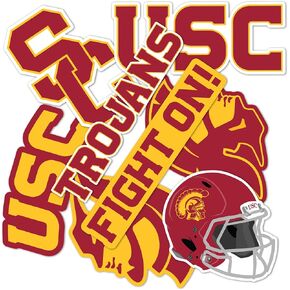 Desert Cactus USC Sticker University of Southern California Trojans Stickers Vinyl Decals Laptop Water Bottle Car Scrapbook T2 (Type 2-2)