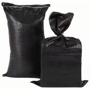 Pack of 20 pcs 15 * 27 Inch Bigatoo Heavy Duty UV Resistant Sandbag for Flooding,Flood Water Barrier Bag, Flood Knitting Bag Empty Sand Bags, Woven Polypropylene Bags for Construction, Transportation