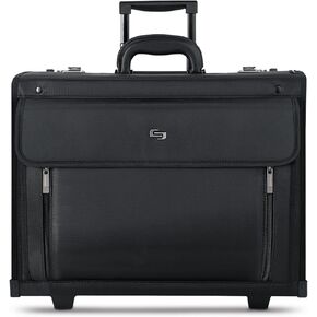 Solo Classic Collection 16 Inch Laptop Rolling Catalog Case, Black (PV78-4)
