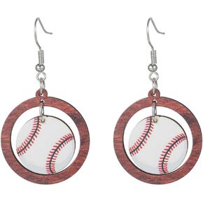 Baseball Earrings Football Dangle Earrings for Women Cute Sport Ball Dangle Earrings,Soccer Volleyball Tennis Rugby Earrings Sport Fans Players Jewelry