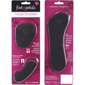 Foot Petals Complete Fit Essentials, Long Lasting Comfort, Prevent Foot Sliding, Toe Overhang