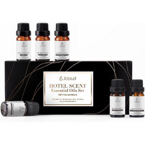 JCLOUD Summer Fragrance Oils Set | Hotel Collection Diffuser Oil & Home Luxury Scents - Gift Set of 6 Summer Essential Oil for Diffusers for Home, Fresh Citrus, Tropical Fruity & Clean Aquatic, 6x10mL in Saudi Arabia