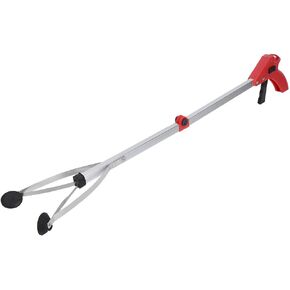 31.5in Reacher Grabber Tool, Trash Picker Upper Grabber, Aluminum Alloy Foldable and Reaching Tool with Rotating Jaw, Trash Pick Up Grab Tool, Claw Grabber Stick(Blue Handle)