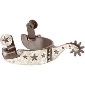 Kelly Silver Star Cutout Stars Show Spurs Childs - Brown