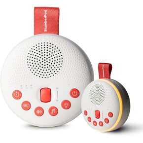 SlumberPod SlumberCalm Portable Sound & White Noise Machine for Babies & Kids | Shusher | Baby Sleep Soother | White Noise | Nature Sounds | Night Light | Shhh Mode | Rechargeable