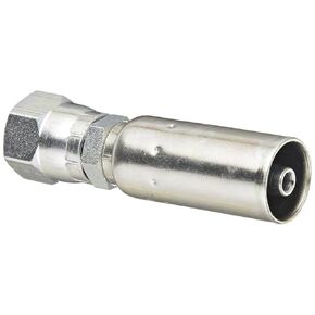 Eaton Weatherhead Coll-O-Crimp 04U-606 Female Swivel Fitting, SAE 37-Degree, Low Carbon Steel, 1/4" Hose ID, 3/8" Tube Size