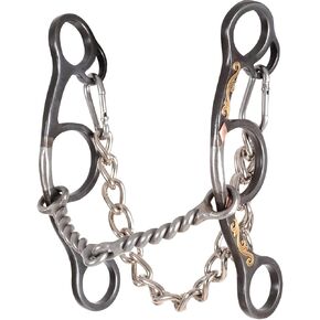 Classic Equine Sherry Cervi Diamond Shank Gag Barrel Bit with Twisted Wire, Short Shank