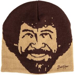 Calhoun Officially Licensed Bob Ross Face Lightweight Cosplay Beanie