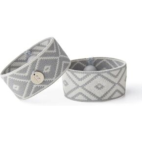 Acupressure Relief Band - Cartagena Collection - Motion Sickness and Pregnancy Nausea Relief | Travel, Pregnancy, Cruise (Blue/Camel, Medium - 5 5/8" - 6 5/8")