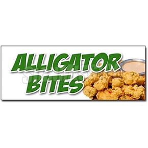 12" Alligator Bites Decal Sticker Gator Florida Fried Snack Fresh Delicious