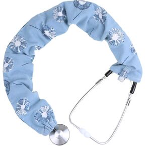 Stethoscope Cover Scrunchie with Elastic Bottom Snaps Protect Bare Neck & Tubing for Nurse Doctor