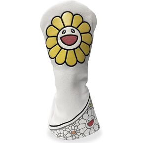 Sunflower Golf Club Headcovers for Driver/Fairway Wood/Hybrid Cover with Premium Synthetic Leather and Flower Pattern Golf Club Covers Fits for All Brand Golf Clubs.