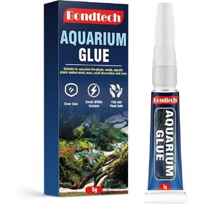 Aquarium Glue Clear, Reef Glue, Coral Glue Instant, Aquarium Glue for Plants and Rocks, Mosses, Coral, Wood, Stone, Freshwater and Saltwater Aquascape, Pack of 2, 5 g (2)