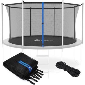 Trampoline Net Replacement 12 14 15 FT Trampoline Safety Net for Round Frame Trampoline Enclosure Net for 6 8 Straight Poles Trampoline Weather Resistant UV Resistant (Net Only Poles Not Included)