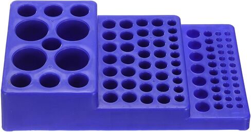PATIKIL 92 Wells Tube Rack, 1 Pcs Vial Rack trapezoid Centrifuge Tube Holder for Microcentrifuge Tubes 15/50/0.5/1.2/1.5/0.2/1.8/2/5ml, Blue in Saudi Arabia