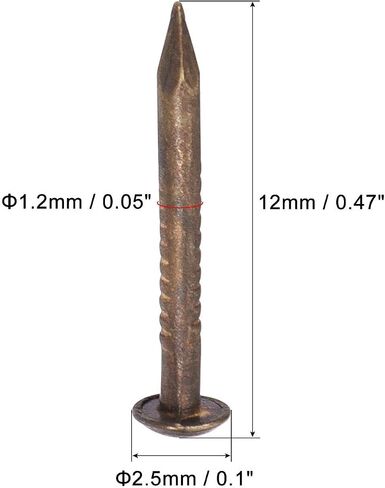 uxcell Small Tiny Brass Nails 1.2x12mm for DIY Wooden Hardware Accessories 100pcs in Saudi Arabia