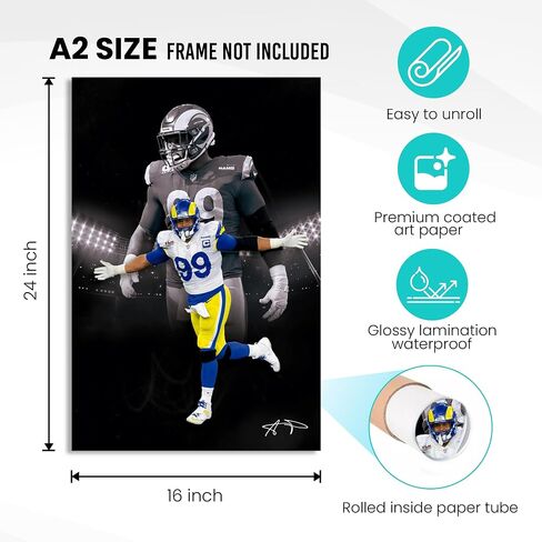 Lamar Jackson Poster Football Posters Football Posters For Boys Bedroom Football Wall Art Football Gifts Football Poster Art Prints Unframed 16X24 Poster in Saudi Arabia
