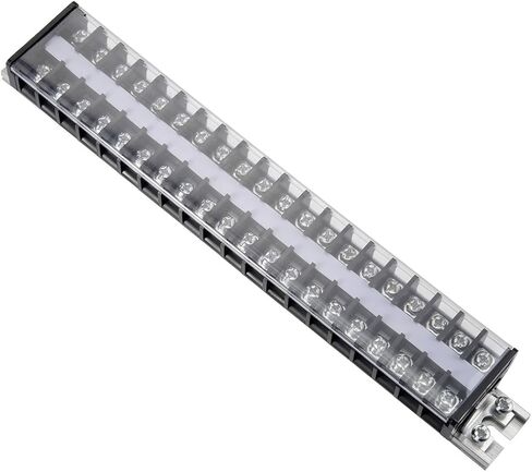 uxcell Barrier Terminal Strip Block 660V 20A Dual Rows 20P DIN Rail Base Screw Connector in Saudi Arabia