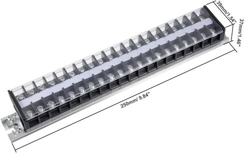 uxcell Barrier Terminal Strip Block 660V 20A Dual Rows 20P DIN Rail Base Screw Connector in Saudi Arabia