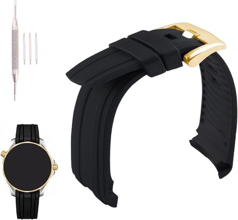 Compatible for 20mm Omega Seamaster diver 300m 300 Aqua-Terra 150m AT150 Speedmaster Moonwatch Rubber Watch Band Replacement for men Silicone Wirstband Strap women Bracelet in Saudi Arabia