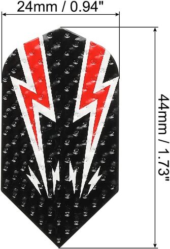 PATIKIL Slim Dart Flights, 6 Pack Aluminum Foil Unique Design Dart Accessories for Steel Tip Dart and Soft Tip Darts, Black Red in Saudi Arabia