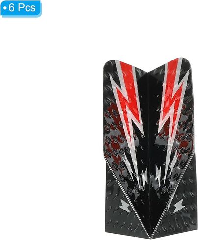 PATIKIL Slim Dart Flights, 6 Pack Aluminum Foil Unique Design Dart Accessories for Steel Tip Dart and Soft Tip Darts, Black Red in Saudi Arabia