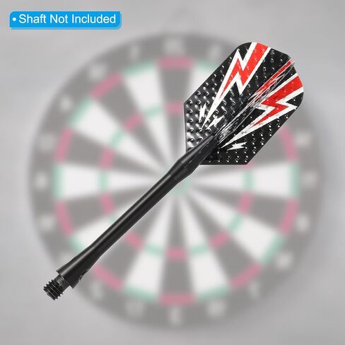 PATIKIL Slim Dart Flights, 6 Pack Aluminum Foil Unique Design Dart Accessories for Steel Tip Dart and Soft Tip Darts, Black Red in Saudi Arabia