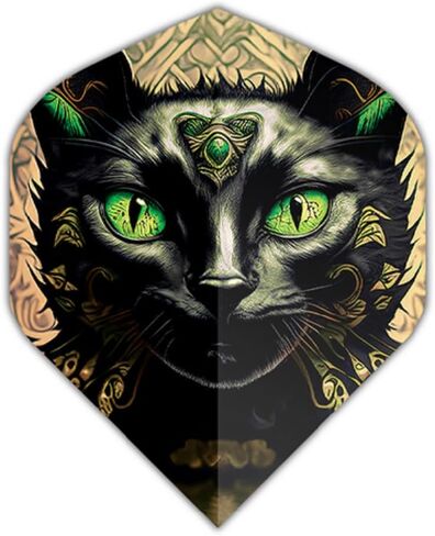لعبة رمي السهام الأمريكية 3 مجموعات (9 رحلات جوية) رحلات طيران Pentathlon Standard Black Cat Dart - 100 ميكرون in Saudi Arabia