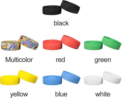 أشرطة مقود دراجة الطريق من Xiaokeis، أشرطة شريط الدراجة تلتف ذاتية اللصق، قطعتان من شريط قبضة الدراجة لوازم ركوب الدراجات في الهواء الطلق (متعددة الألوان) in Kuwait