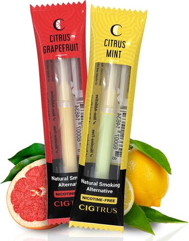 Cigtrus Smokeless Air Inhaler - Smoking Alternative, Tobacco-Free, Nicotine-Free, & Non-Electric, Oral Fixation Relief - Quit Smoking Aid & Vaping Aid, 2 Pack (ICY Peppermint & Fresh Spearmint) in Saudi Arabia
