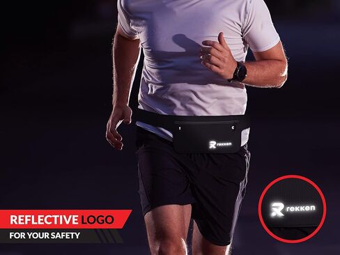 حقيبة فاني للجري - حقيبة فاني للنساء بتصميم عملي - حقيبة حزام مضادة للانزلاق ومقاومة للماء للرجال - حزام خصر للجري خالٍ من الارتداد مع حزام قابل للتعديل - حقيبة فاني رياضية خفيفة الوزن in Kuwait