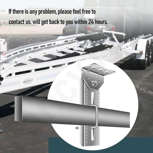 4 قطع 8 بوصات مجموعة دعامة علوية دوارة مجلفنة مع أدوات لـ 3 بوصة × 2 بوصة، 2 بوصة × 2 بوصة، 1.5 بوصة × 2 بوصة، دعامة علوية دوارة لدعامات مقطورة القارب ومسامير على شكل حرف U مربعة in Kuwait