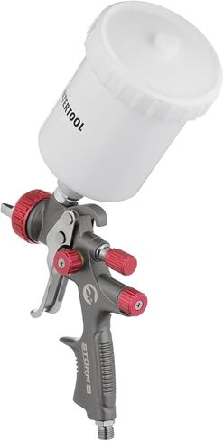 مسدس طلاء السيارات INTERTOOL HVLP، غطاء هوائي 1.3 مم، لمسة نهائية، برايمر، طبقة علوية، كوب بلاستيكي 600 سم مكعب، سلسلة M-Diamond سوداء عالية الأداء PT08-0163 in Kuwait