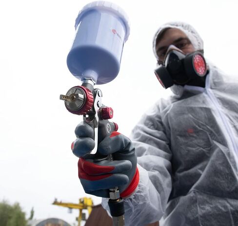 مسدس طلاء السيارات INTERTOOL HVLP، غطاء هوائي 1.3 مم، لمسة نهائية، برايمر، طبقة علوية، كوب بلاستيكي 600 سم مكعب، سلسلة M-Diamond سوداء عالية الأداء PT08-0163 in Kuwait