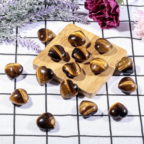 mookaitedecor 0.98 بوصة اليشم الأفريقي كريستال على شكل قلب حزمة حجر القلق من 5، منحوتة أحجار النخيل الجيب لتزيين شقرا ريكي الشفاء in Kuwait