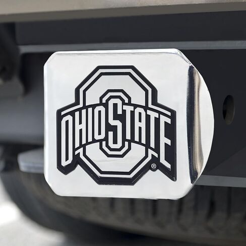 FANMATS - 15049 NCAA Ohio State University Buckeyes Chrome Hitch Cover 3.4"x4" in Saudi Arabia