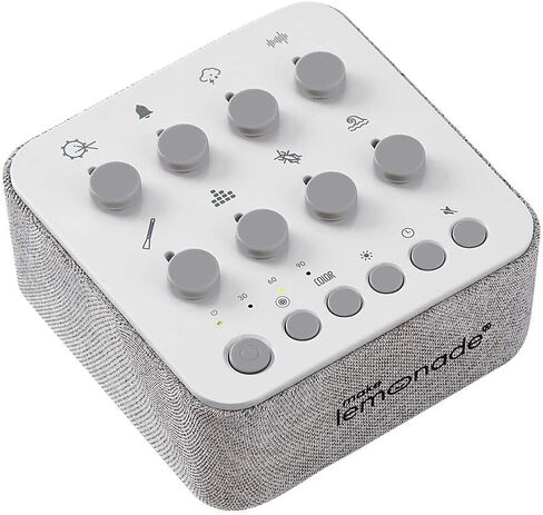 Make Lemonade Analog Zen Mixer Sound Machine with 8 Mixable Sounds and Night-Light; Portable White Noise for Sleep and Meditation; Office and Dorm Essential; Rechargeable with Timer and Headphone Port in Saudi Arabia
