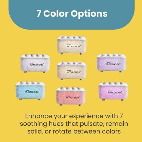 Make Lemonade Analog Zen Mixer Sound Machine with 8 Mixable Sounds and Night-Light; Portable White Noise for Sleep and Meditation; Office and Dorm Essential; Rechargeable with Timer and Headphone Port in Saudi Arabia