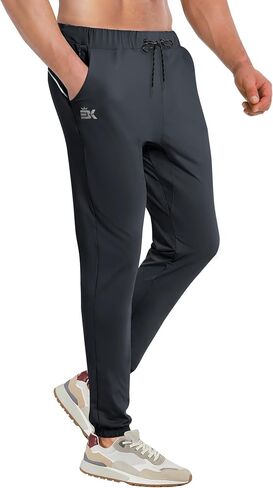 BROKIG بنطال رياضي Hidzip Gym Joggers خفيف الوزن مدبب للتمرين الرياضي للرجال مع جيب بسحاب ورياضة الركض in Saudi Arabia