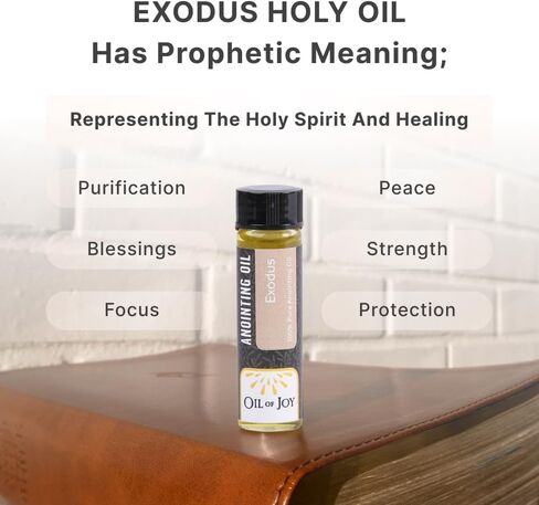 زيت المسحة خروج الزيت المقدس 30: 22-30 يمثل القداسة والتكريس وزيوت المسحة للصلاة والتفاني، مجموعة مكونة من 6 قطع، 1/4 أونصة مع غطاء آمن in Kuwait