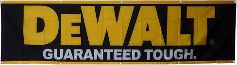 DAOOPS of Tools De-walts Flag Banner 2x8ft أدوات كهربائية مضمونة لافتة قوية (أسود) in Saudi Arabia