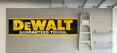 DAOOPS of Tools De-walts Flag Banner 2x8ft أدوات كهربائية مضمونة لافتة قوية (أسود) in Saudi Arabia
