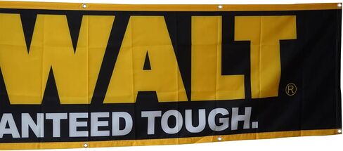 DAOOPS of Tools De-walts Flag Banner 2x8ft أدوات كهربائية مضمونة لافتة قوية (أسود) in Saudi Arabia