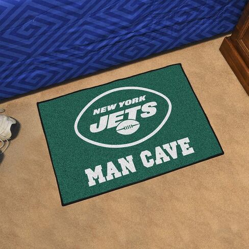 سجادة FANMATS 14345 NFL New York Jets نايلون Universal Man Cave Starter Rug، 19 بوصة × 30 بوصة in Saudi Arabia