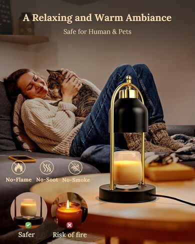مصباح ألفار لتدفئة الشموع مع مؤقت، سخان مصباح شمعة كهربائي، جمالي لديكور المنزل في غرفة النوم، جهاز تسخين الشمع المعطر مع 3 مصابيح، متوافق مع جميع شموع الجرة، هدايا للأم in Kuwait