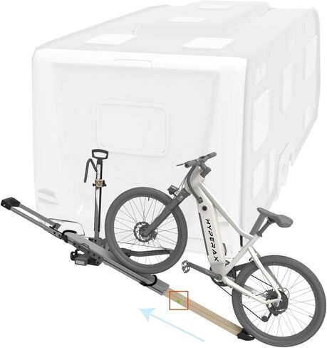 HYPERAX Volt Lift 1X Patented Lift Assisted RV Rated Hitch Mounted E Bike Rack Carrier with RAMP Up to 80lbs eBike with Up to 5" Fat Tires for RV,Motorhome,Trailer,Toad, and S.U.V in Saudi Arabia