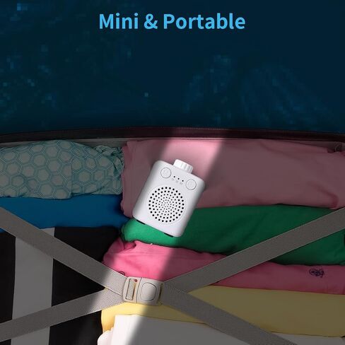 White Noise Machine with 20 Soothing Sounds Portable Sound Machine for Baby Adults White Noise Sound Machine|Hanging Rope|Headphone Jack|Timers|Memory Function Compact Size-Black in Saudi Arabia