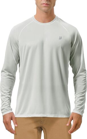 (الحجم: L) 2 حزمة من قمصان الحماية من أشعة الشمس فوق البنفسجية 50+ للرجال في الهواء الطلق بأكمام طويلة وعامل حماية من الشمس SPF للغوص والصيد والمشي لمسافات طويلة والسباحة in Kuwait